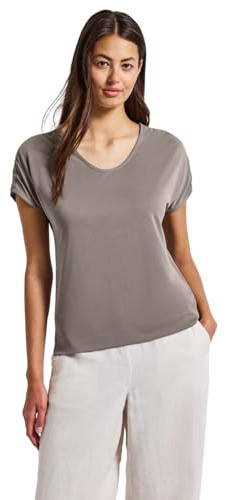 Damen Silk-Look Shirt mit Raffung