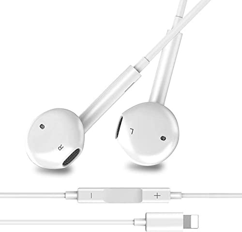 Cuffie per iPhone, Cuffie In-ear iPhone con filo Hi-Fi Stereo Auricolari, Controllo del Volume Isolamento del Rumore Earphones Compatibile con iPhone 14 Pro Max/13/12/Mini/11/SE/XS Max/X/XR/8 Plus/7