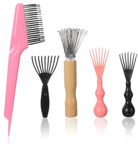 Tyqour 5 PCS Hair Brush Cleaner Tool, Hairbrush Cleaner Tool, Comb Cleaner, Hair Brush Cleaning Tool for Removing Dust Home Salon Use (5 Style)