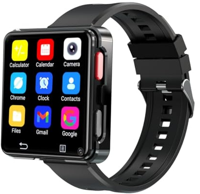 HaoYiShang Smart Watch Phone 4G LTE, 4 GB + 64 GB, Android 11 GPS WiFi 8 MP doppia fotocamera slot SIM 1200 mAh, lettore musicale telefonata, orologio fitness tracker da uomo con schermo grande HD da