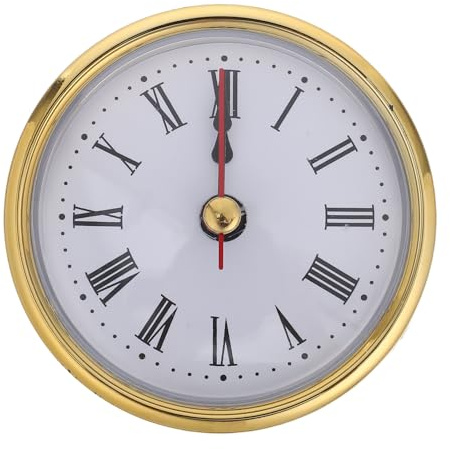 Hemobllo Vintage Uhrwerk mit Quarz Zifferblatt und Römischen Ziffern Rundes Eisen Uhrwerk im Künstlerischen Design Präzise Zeitmessung für Wohnzimmer und Selbstgemacht