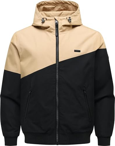 Ragwear Herren leichte Übergangsjacke kurze Jacke mit Kapuze und elastischem Saum Winngs YOUMODO S-4XL