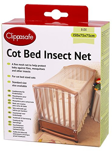 Clippasafe Kinderbett Insektennetz, Groß (150 x75x75cm)