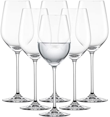 SCHOTT ZWIESEL Rotweinglas Fortissimo (6er-Set), edle Kristallgläser für Rotwein oder Wasser, spülmaschinenfeste Tritan-Weingläser, Made in Germany (Art.-Nr. 112493)