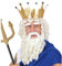W WIDMANN MILANO Party Fashion Z0787 - Perücke Zeus mit Bart, Schnurrbart & Augenbrauen, weiß, Locken-Perücke, Poseidon, Motto-Party, Karneval
