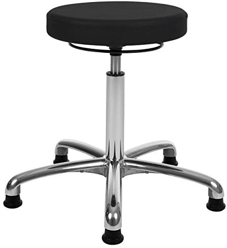 Sport-Tec Drehhocker Exklusiv mit Komfort-Polster und Gleitern, Rollhocker Arbeitshocker
