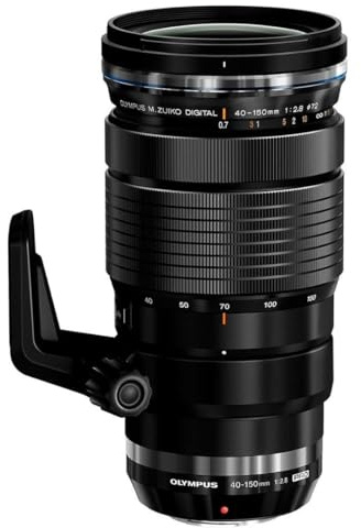 OM SYSTEM Obiettivo M.Zuiko Digital ED da 40 a 150 mm F/2.8 PRO resistente alle intemperie con doppio autofocus VCM, pulsante funzione L-Fn programmabile e teleconvertitore 1.4x