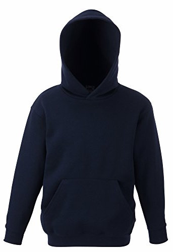 Fruit of the Loom Unisex Kids Premium Hooded Sweat, Deep Navy, 14-15 Years (Manufacturer Size:36)