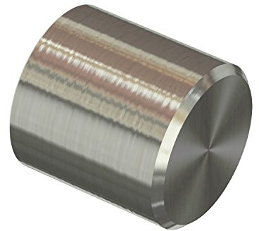 Flairdeco Endstücke für 16 mm Ø Gardinenstange, Kappe, Metall, Edelstahl-Optik, 2 Stück