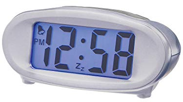 Acctim 14197 Eclipse Solar Dual Power Alarm Clock Silver (Silver)