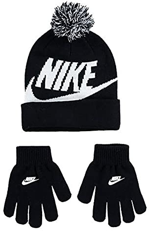 Nike Set Mütze und Handschuh für Kinder., Schwarz Einheitsgröße