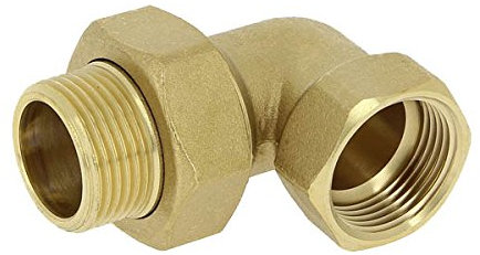 Raccord union laiton coudé 3 pièces Mâle Femelle 1