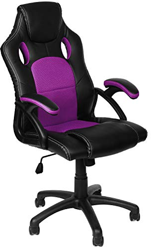 Panorama24 - Sedia da gaming, ergonomica, 9 varianti di colore, braccioli imbottiti, meccanismo basculante, portata fino a 150 kg, certificata TÜV