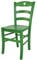 t m c s Tommychairs - Stuhl Cuore für Küche und Esszimmer, Robuste Struktur aus Buchenholz, in Anilinfarbe Grün lackiert und Sitzfläche aus Holz