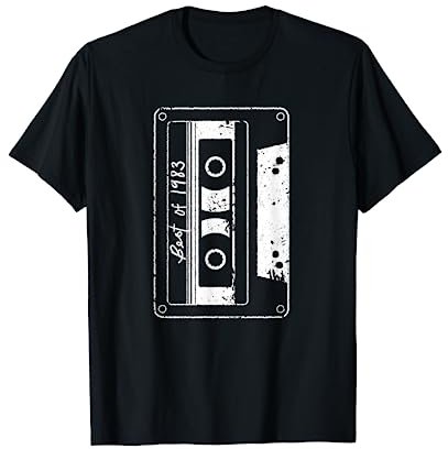 Vintage Best of 1983 tshirt 80s tape cassette funny shirt DJ
