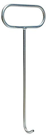 GAT Schachtdeckel-Haken 60 cm mit Öse 12 mm Rundstahl verzinkt