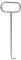 GAT Schachtdeckel-Haken 60 cm mit Öse 12 mm Rundstahl verzinkt