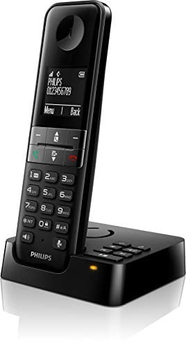 Philips-Telefon D4751B/01 - Drahtlos - mit Anrufbeantworter - Überragender Klang - Schwarz