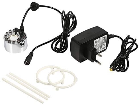 Goshyda Nebulizzatore LED, generatore di Nebbia ad ultrasuoni, generatore di Nebbia a LED, 24V, umidificatore d'Aria, atomizzatore per Stagno, 12 LED,(#2)