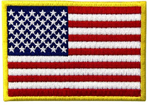 Amerikanische Flagge USA Bestickter Aufnäher mit Haken- und Flauschbänder