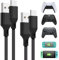 FASTSNAIL 3m Charging Cable for Xbox Series S X Controller, 2Pack Type-C Cable for PS5 Controller, N-Switch/Lite/Pro Controller,10FT Nylon Braided Data Sync Cord Lead for Phone, Tablet, USB C Devices