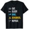 Taucher Zubehör & Geschenke - Eat Sleep Dive Dekobier Repeat - Tauchen Tiefseetaucher T-Shirt Schwarz S Klassisch V-Ausschnitt Kurzarm