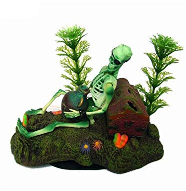 Homeilteds Hot Aquarium Dekoration Skelett auf Toilette Aquarium Ornament Dekor for Aquarium-Behälter WJ7 Großes Geschenk Durable (Color : W 85, Size : M)