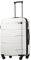 Coolife Gepäck erweiterbar (nur 71,1 cm) Koffer PC + ABS-Spinner mit integriertem TSA-Schloss, 50,8 cm, 61 cm, 71,1 cm, Weiß, S(20in_carry on)