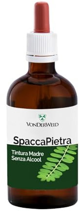 Vonderweid - Spaccapietra Tintura Madre Analcolica | Estratto Glicerico Totale Alta Concentrazione | Integratore Diuretico Drenante Naturale | Estrazione ad Ultrasuoni | Vegano, Alcool Free | 100 ml
