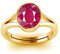 LMDPRAJAPATIS Natürlicher zertifizierter 10,00 Karat Rubin/Manik Panchdhatu vergoldeter Geburtsstein/Rashi Ratan verstellbarer Ring für Damen und Herren (Rot), adjustable, Lose Edelsteine, Rubin