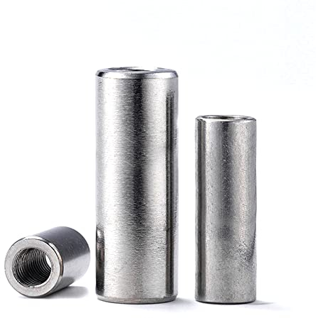 5PCS M5x10x8,304 Edelstahl Länge Verdicken Runde Säulengelenk Kupplungsmutter Zylindrische Verbindung Schraubenmutter