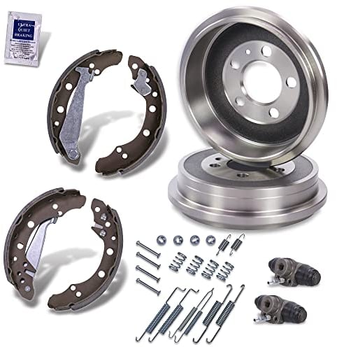 ATEC Germany Bremsensatz Hinterachse inkl. 2x Bremstrommel 4x Bremsbacken mit Montagesatz 2x Radbremszylinder (Aluminium) Kompatibel mit SEAT CORDOBA (6L2), IBIZA (6L1) SKODA FABIA 1 (6Y2)(6Y5)(6Y3)
