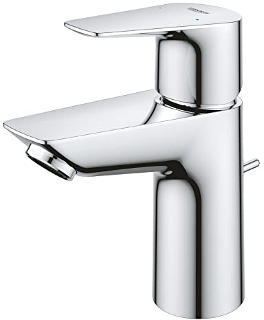 GROHE QUICKFIX StartEdge Robinet de salle de bains lavabo, mousseur économie d'eau, avec tirette, installation et nettoyage facile, taille S, chromé, 24196001 (Import Allemagne)