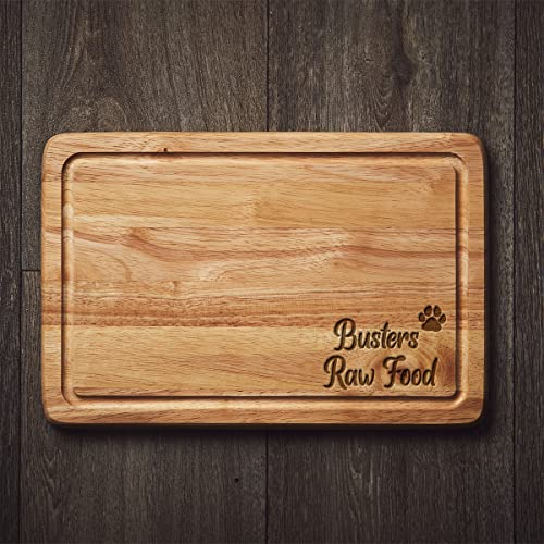 Dog Feeding Board Personalised Natural Pet Food Mat For Raw Dog Food Treats Dinner Plate Engraved Wooden Cat Licking Mat 30cm x 20cm