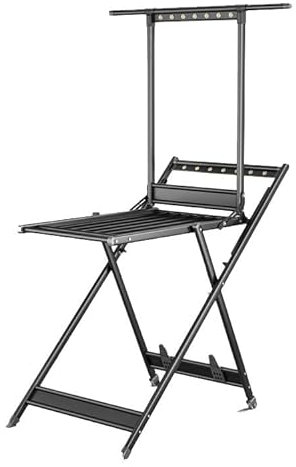 Wäscheständer/Wäschetrockner Wäscheständer for Wäsche, großer Wäscheständer aus Aluminium for den Innen- und Außenbereich, zusammenklappbar, einfache Aufbewahrung, Kleiderständer for Trocknen, platzsp