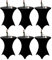 6 Stück Stretch Stehtisch Husse Stehende Tischdecke 80 x 110cm Elastische Tischdecken für Bar Counter, Runde Tisch Hochzeit, Geburtstagsfeier…