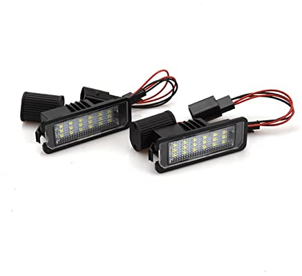 HUBBIQ Heckleuchte Kennzeichen 2 STÜCKE 12 V Canbus Kennzeichenbeleuchtung Für Golf 4 6 Polo 9N Für MK5 GTI MK6 MK7 Lizenzlichtlampe