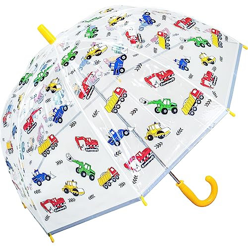 Childrens Digger and Dump Truck Dome Umbrella
