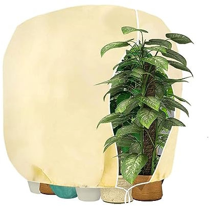 Lohofrnny Winterschutz für Pflanzen, Atmungsaktiv 80g/m² Frostschutz Pflanzenabdeckungen mit Reißverschluss & Zugband, Reißfest Wiederverwendbar (190x220cm, 1pcs)