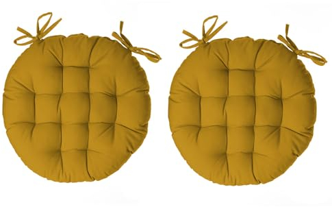 Eazy Living Stuhlkissen, Lilie, Gelb, 38 x 38 cm, 4-teilig