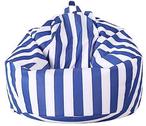 CoByda Meeresblauer wasserdichter schwimmender Sitzsack-Pouf-Bezug – Outdoor-Pool-Sitzsack-Stuhl-Ecksitz – Salon Beach Garden Puff Sac – Größe: D90 cm-3 ft