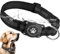 Ytanest Leuchtend Airtag Hundehalsband, Verstellbar Wasserdicht Apple Air Tag Halter Halsband Reflektierend für Kleine Mittler Große Hund, Schwarz, M