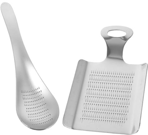 Ciieeo 6 Stk Mühle aus Edelstahl Fruchtpresse und Brecher manuelle Obstmühle Ingwer Gemüse Löffel zum Mahlen von Knoblauch Mahlwerk aus Edelstahl Ergänzendes Reibe