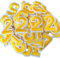 WILDREEDS 40 Pcs Numbers Patch, Number 0-9 Embroidered Patches with Ironed Adhesive, DIY Iron Patches for Shirts Jackets Hats Jeans Shoes Bags (Yellow)