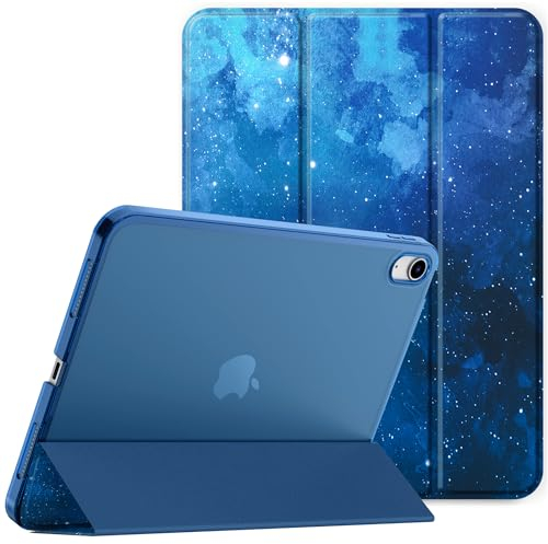 EasyAcc Hülle für iPad A16 11. Generation/iPad 10. Generation 10.9 Zoll, Ultra Dünn Cover mit Auto Schlaf/Aufwach Funktion Schutzhülle Case, Blauer Sternenhimmel