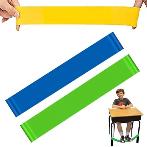 UEAVOID Lot de 3 pièces Bandes d'exercice Extensibles en Caoutchouc pour chaises de Salle de Classe, Bandes élastiques élastiques pour Enfants