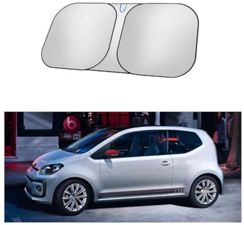 DDHHBH Parasol Coche Delantero para Volkswagen up!,Parasol para Coche Interior Plegable Parabrisas Ventanas Sunguard Bebe Paraguas Persiana con Anti UV Rayos Accesorios Coche