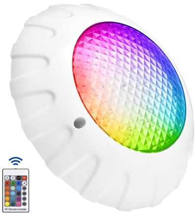 GERAZAHO Luz de Piscina, luz de Piscina Colorida RGB Impermeable montada en la Pared, luz subacuática LED con Control Remoto inalámbrico, para Piscina enterrada