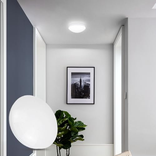 muyuua Deckenlampe LED Deckenleuchte Sternenhimmel - Schlafzimmerlampe Ø16.5CM 6500K Kaltweiß Badezimmer Rund Decke 5W Deckenbeleuchtung Kinderzimmerlampe für Schlafzimmer Küche Flur