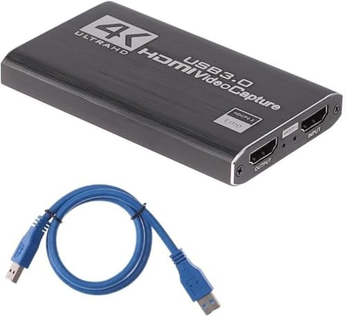 4K 60hz Audio Video Capture Card, USB 3.0 HDMI Video Capture Device, Full HD 1080P für Game Recording, Live Streaming Broadcasting